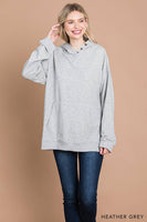 
              Cotton Soft Terry Hoodie Top-Black
            