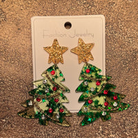 Christmas Tree Acrylic Earrings