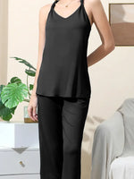 
              Knee-Length Pajama Set with Banded Neckline - Women's Sleepwear|Bella Grace
            