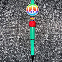 Peace Sign Bead Pen