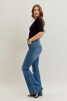 
              Judy Blue Flare Tummy Control Double Button Jeans-Regular
            