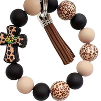 Sunflower Cross Bracelet Keychain