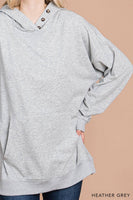 
              Cotton Soft Terry Hoodie Top-Black
            