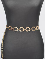 
              Hammered Chain Link Belt-Gold
            