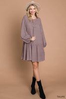 
              Boho Tile Print Babydoll Dress
            