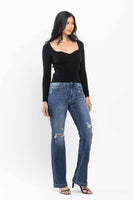 
              Judy Blue Hand Sand and Destroy Bootcut Jeans
            