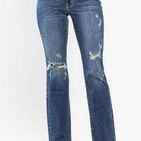 Judy Blue Hand Sand and Destroy Bootcut Jeans