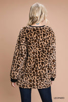 
              Trendy Animal Print Pullover Top
            