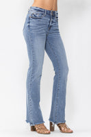 
              JUDY BLUE HIGH WAIST DOUBLE BUTTON BOOTCUT
            