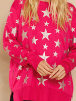 
              Foil Star Printed Sweater
            