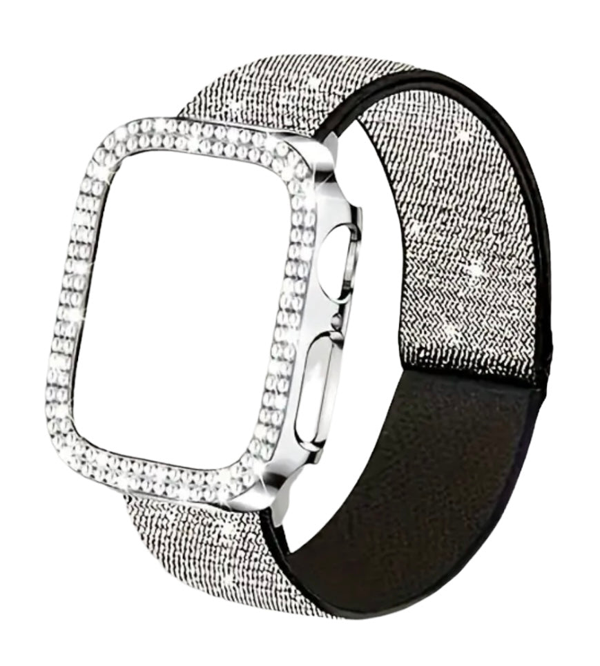 Silver Bling Watch Band and Case