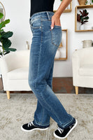 
              Judy Blue Full Size Mid Rise Release Hem Jeans (Dropship)
            