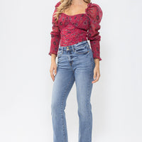 JUDY BLUE HIGH WAIST DOUBLE BUTTON BOOTCUT