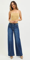 
              Risen Mid Rise Wide Leg Jeans
            
