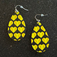 Softball Acrylic Teardrop Earrings