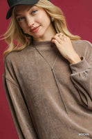 
              Mocha Velour Crewneck Sweatshirt
            