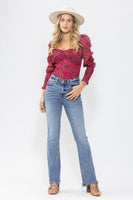 
              JUDY BLUE HIGH WAIST DOUBLE BUTTON BOOTCUT
            