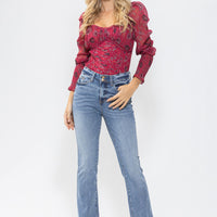 JUDY BLUE HIGH WAIST DOUBLE BUTTON BOOTCUT