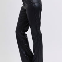 Judy Blue Faux Leather Jeans-Black