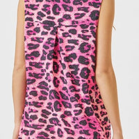 Lizzy Pink Leopard Tank Top