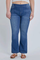 
              Cello Dark Wash Flared Jeggings
            