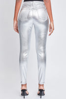 
              YMI High Rise Metallic Skinny Jeans-Silver
            