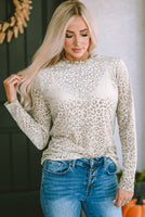 
              Leopard Frill Shiny Top
            