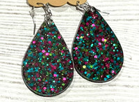 
              Glitter Acrylic Teardrop Earrings
            