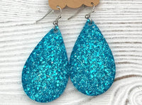 
              Glitter Acrylic Teardrop Earrings
            