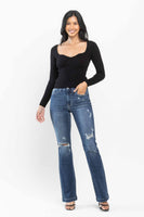 
              Judy Blue Hand Sand and Destroy Bootcut Jeans
            