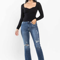 Judy Blue Hand Sand and Destroy Bootcut Jeans