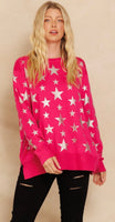 
              Foil Star Printed Sweater
            