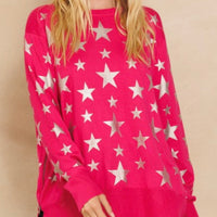 Foil Star Printed Sweater