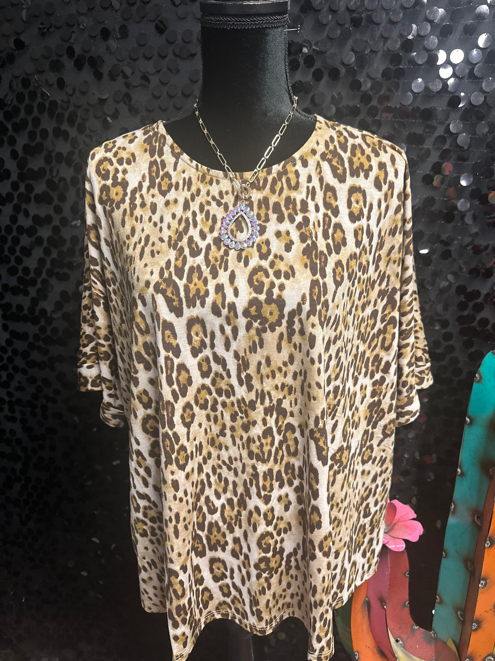 Boyfriend Leopard Print Top