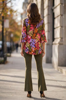 
              Lizzy Bell Sleeve Tunic Top-Chocolate
            