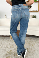 
              Judy Blue Full Size Mid Rise Release Hem Jeans (Dropship)
            