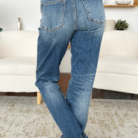 Judy Blue Full Size Mid Rise Release Hem Jeans (Dropship)