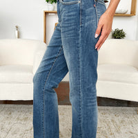 Judy Blue Full Size Mid Rise Release Hem Jeans (Dropship)