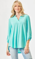 
              Lizzy Neon Blue Tunic Top
            
