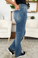 
              Judy Blue Full Size Mid Rise Release Hem Jeans (Dropship)
            