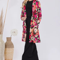 Floral Long Sleeve Cardigan