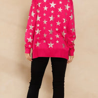 Foil Star Printed Sweater