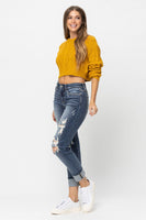 
              Judy Blue Cuffed Destroy Boyfriend Jeans
            