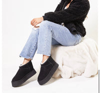 
              Corky’s Room Service-Black Faux Suede
            