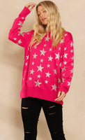
              Foil Star Printed Sweater
            