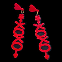 XOXO Heart Dangle Earrings