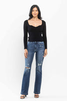 
              Judy Blue Hand Sand and Destroy Bootcut Jeans
            