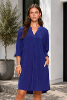 
              Dear Scarlett Lizzy Petal Dress - Elegant Women's Dress - Royal Blue
            
