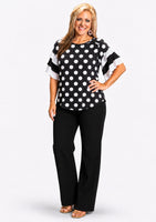 
              Polka Dot Ruffle Sleeve Top
            