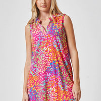 Lizzy Tank Dress-Hot Pink